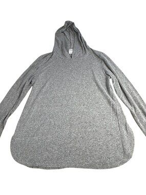 Alfani Intimates Heather Gray Long Sleeve Hooded Tunic Top Women's XL Soft Light